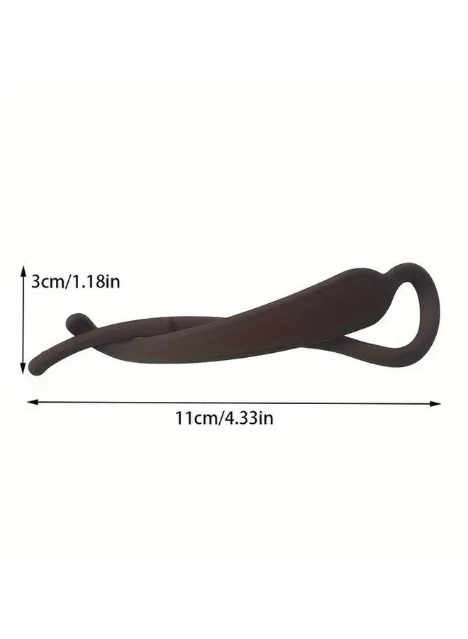 Black French Hair Clips 2pcs Minimalist Barrettes For Women Updos Ponytails - Image 4